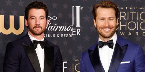 Miles Teller Glen Powell Suit Up Sharp For Critics Choice Awards