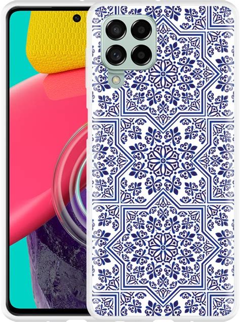 Hoesje Geschikt Voor Samsung Galaxy M53 Delfts Blauw II Bol