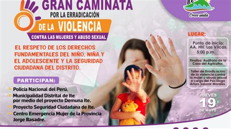 Convocan A Participar De Caminata Contra La Violencia A La Mujer Y El