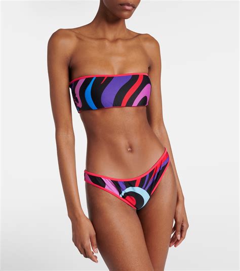 Marmo Bandeau Bikini Top In Multicoloured Pucci Mytheresa