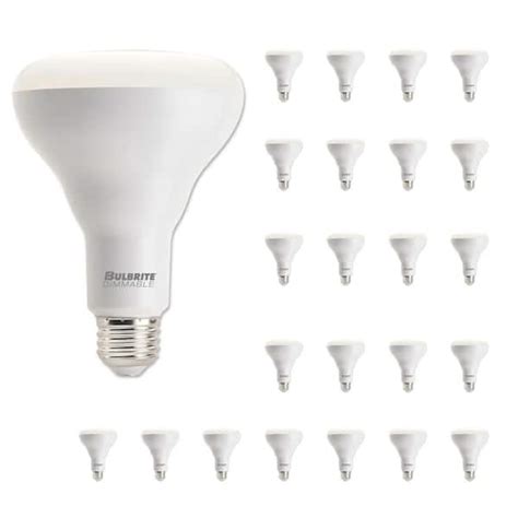 Bulbrite 65 Watt Equivalent Br30 Medium Screw Led Light Bulb Soft White Light 3000k 24 Pack