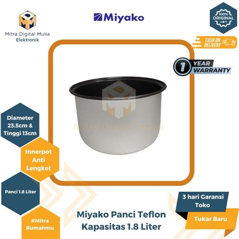 Jual Miyako Panci Teflon Magic Liter Tinggi Cm Shopee