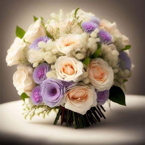 Premium Photo Beautiful Bouquet Of Flowers Elegant With Clean Background