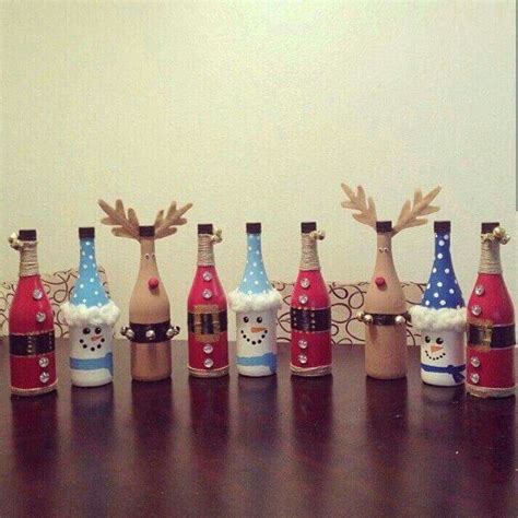 Pin By Lilly Jimenez Boza On Botellas Decoradas Christmas Wine