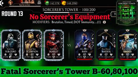 Fatal Sorcerers Tower Boss Battle 100 And6080 Fight Reward Mk Mobile