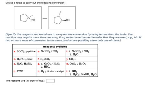 Solved Devise A Route To Carry Out The Following Conver