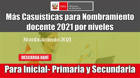 📚 【 Más Casos De Nombramiento De Docentes En 2021 Por Niveles Iniciales