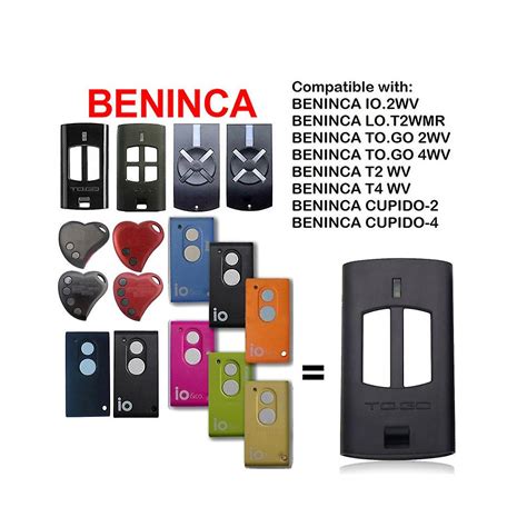 Compatible Beninca Remote Control To Go Wv 2wv Togo2wv Togo2wv 433mhz