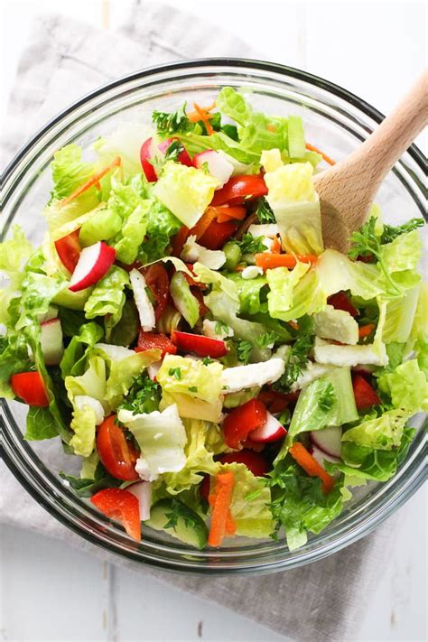 Romaine Salad With Chopped Veggies And Feta Mariaushakova