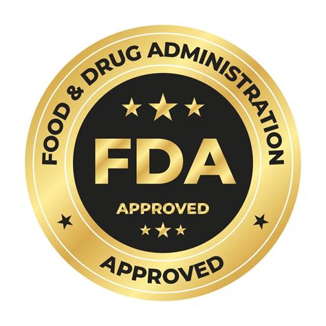 Fda Aprroved Label Stamp Badge Seal Sticker Tag Vector Food And