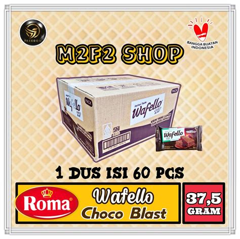 Roma Wafer Wafello Choco Blast Krim Cokelat Gr Kemasan Karton