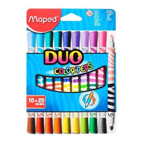 Plumones Maped Duo ColorPeps 10 Piezas Walmart