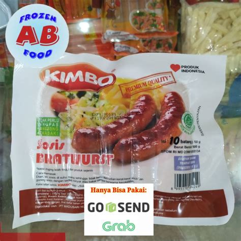 Jual Kimbo Bratwurst Original Gr Isi Batang Sosis Sapi Gr