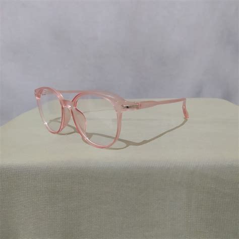 Kacamata Bellugia Frame Pink Lensa Normal Transparant Fesyen Wanita