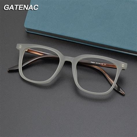 Gatenac Unisex Full Rim Square Acetate Eyeglasses Gxyj Mens