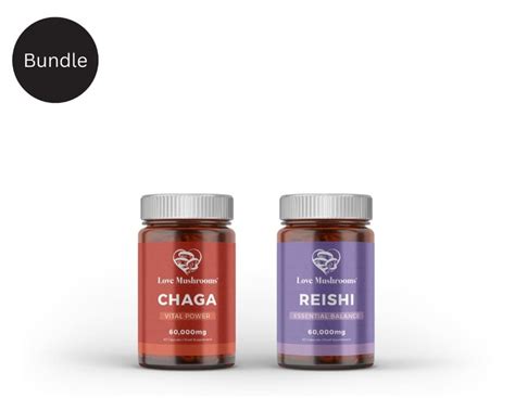 Mushroom Capsule Bundle Daily Life Boost Chaga And Reishi