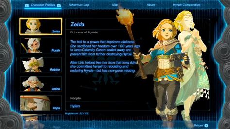 The Legend Of Zelda Tears Of The Kingdom Character Profiles