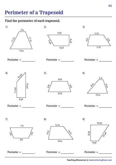 Trapezoid Perimeter Formula