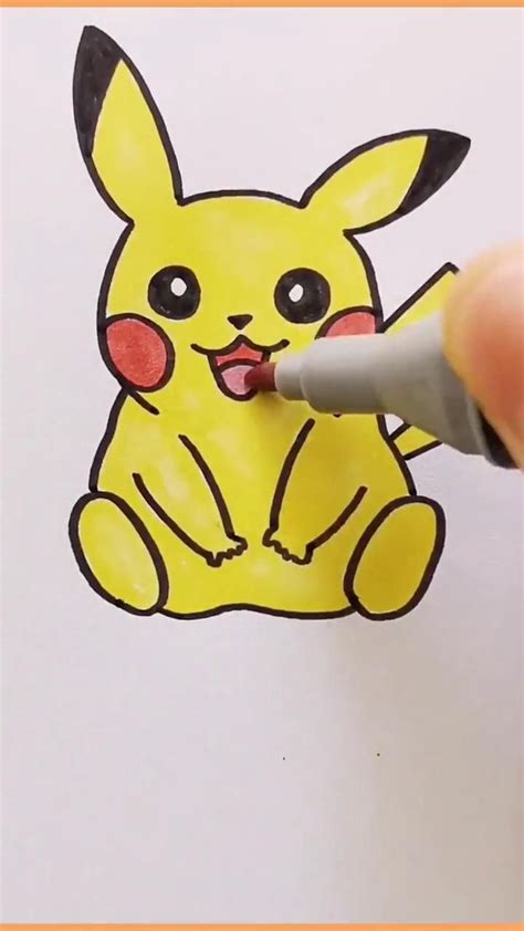 Pikachu Drawing: How to draw a Pikachu step by step for beginners em ...