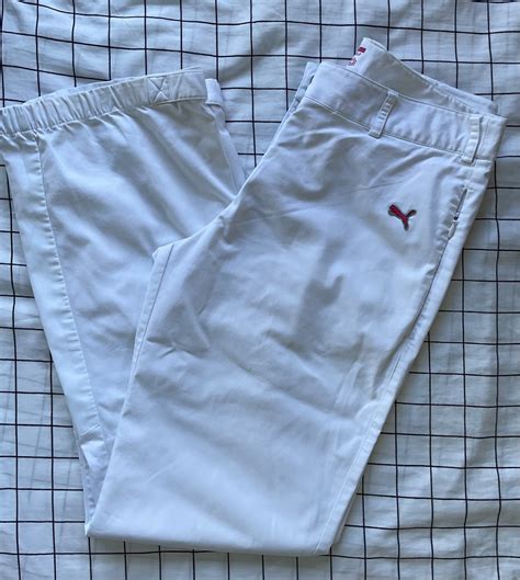 Puma white golf pants, Women's Fashion, Bottoms, Other Bottoms on Carousell