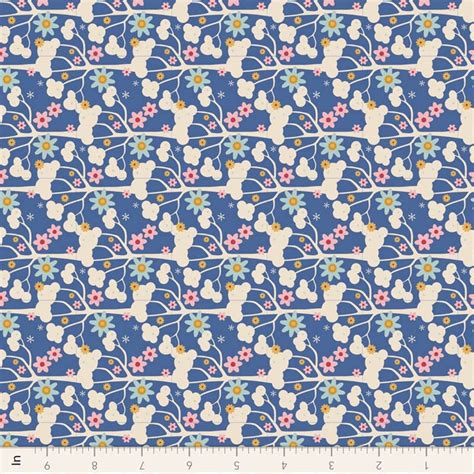 Tilda Jubilee Wildgarden Til100552 Blue Half Yard February 2024 Etsy