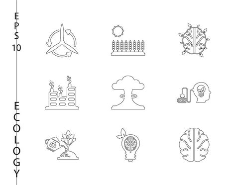 Green Ecology And Environment Icon Set In Format Vector Eps Ai Uidownload