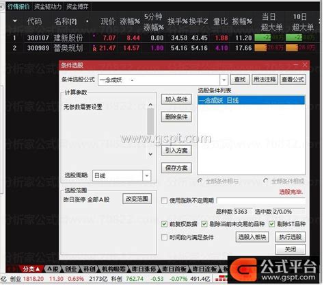 【一念成妖】集合竞价选股，抓涨停优化版 通达信公式 公式平台网