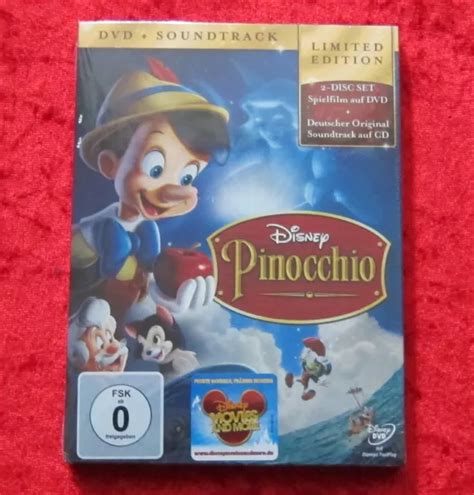 Pinocchio Limited Edition Walt Disney Dvd Soundtrack 2 Disc Set Neu