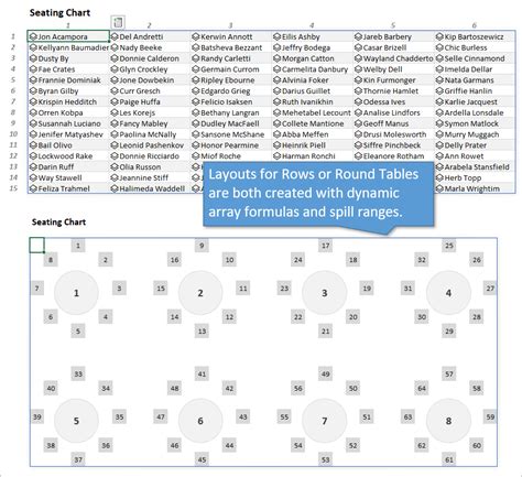 Seating Chart Template Excel