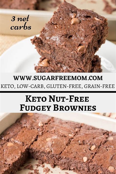 Sugar-Free Low Carb Fudgey Brownies (Nut Free) - Sugar-Free Mom