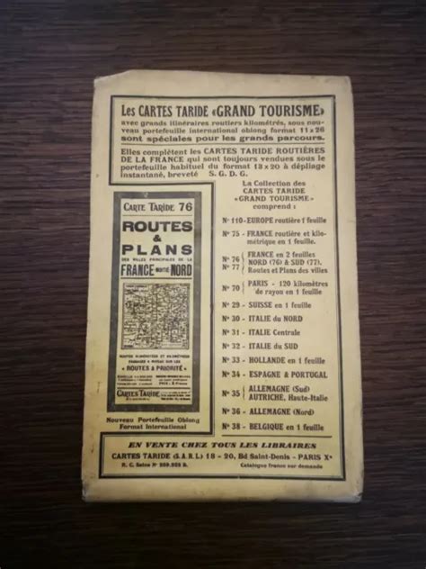 Ancienne Carte Routi Re Taride Environs De Paris Kilom Tres Brevet