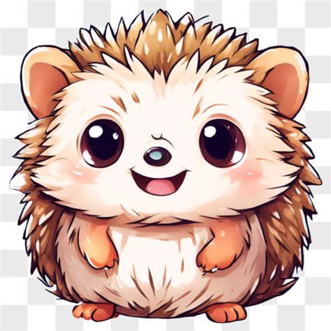 Download Kawaii Cartoon Hedgehog With Adorable Expression Online