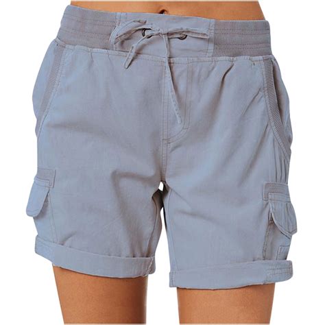 Htnbo Womens Cargo Shorts With Pockets Casual Summer Short With