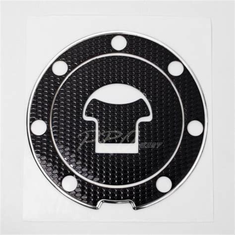 Pcs Chrome Perforated Black Gas Tank Pad Fuel Cap Cover Cbr