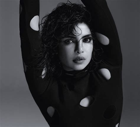 Priyanka Chopra Jonas For Elle Uk March 2021 Black And White Indian Actress Model Hd