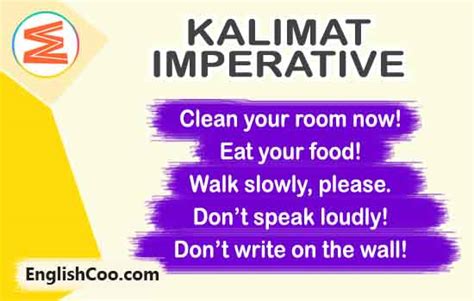 Kalimat Imperative Dalam Bahasa Inggris Dan Artinya Englishcoo