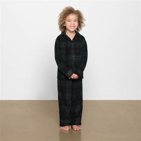 Kids Fleece Sleep Set Cypress Plaid Kids Fleece Sleep Set Cypress