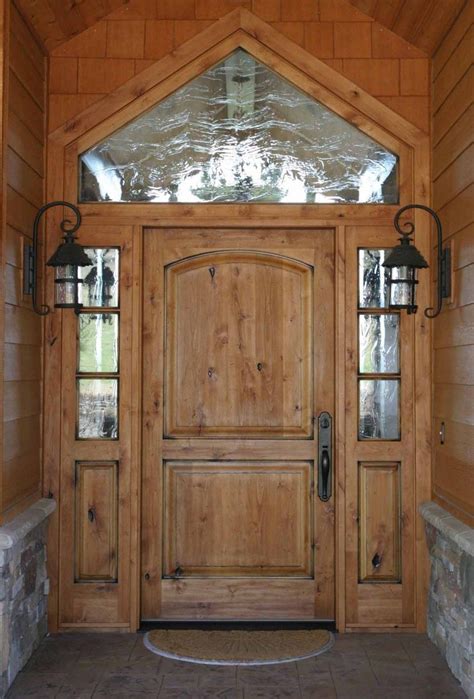 Exterior Elegant Arts And Crafts Entry Door Style With Sidelites And Transom Design And Antique