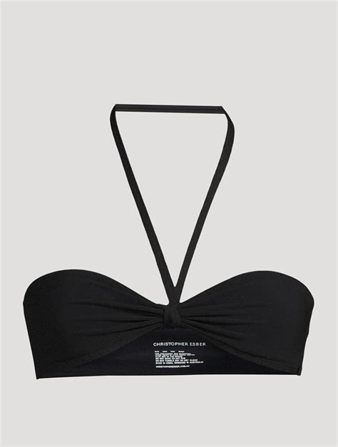 Christopher Esber Floating Strap Bandeau Bikini Top Holt Renfrew