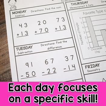 Second Grade Daily Math Fix For November By Jasmine McClain TPT