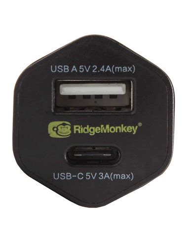 RIDGE MONKEY Adaptador De Cargador De Coche Vault 15W USB C Santana Carp