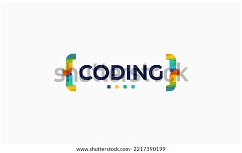 Colorful Coding Logo Designs Template Modern Stock Vector Royalty Free