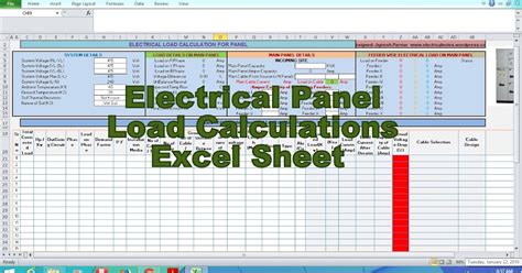 Commercial electrical load calculation worksheet excel - vergadget