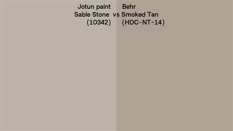 Jotun Paint Sable Stone Vs Behr Smoked Tan Hdc Nt Side By