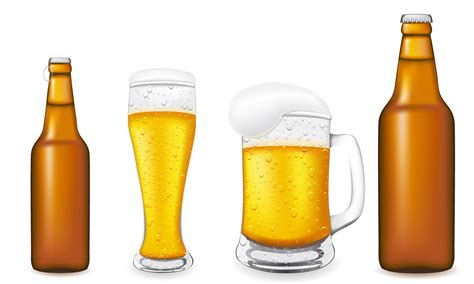 beer in glass and bottle vector illustration 489803 Vector Art at Vecteezy