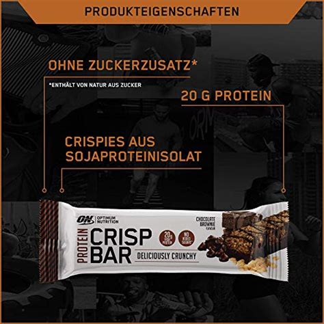 Optimum Nutrition Crispy Protein Bar Ohne Zuckerzusatz Trainingssnack Für Männer Und Frauen