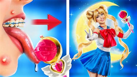 How To Become Sailor Moon Star Girl Moon Girl And Sun Girl In Real Life Youtube