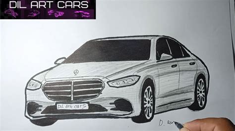 Mercedes Benz S Class W223 Drawing Car How To Draw A Car Youtube