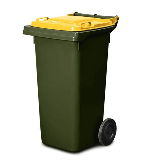 Wheelie Bin Green With Yellow Lid 240l Cleaners Hub