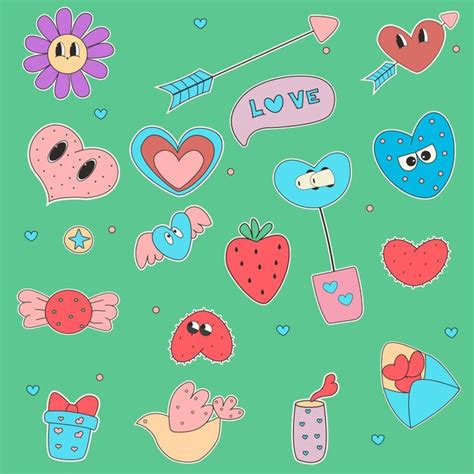 Premium Vector Set Of Various Patches Pins Stamps Or Stickers Set Of